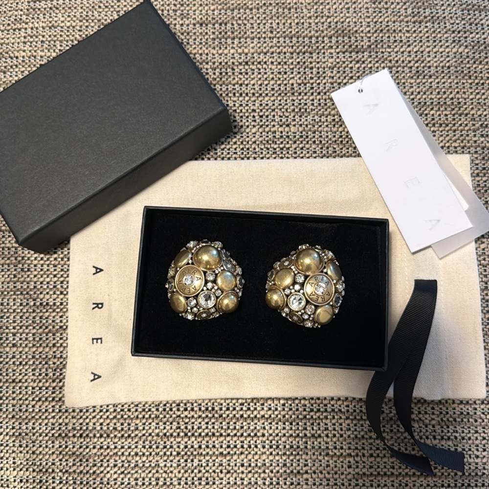 Area crystal earrings
